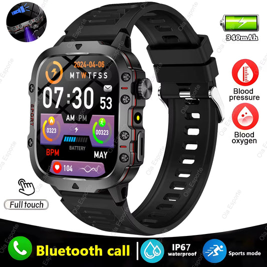 Advanced Men’s Smartwatch with Bluetooth Calling and Fitness Tracking - IP68 Waterproof Sports Watch for Android and iOS - 2025 Model