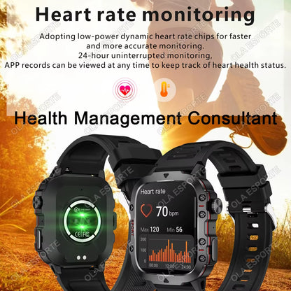 Advanced Men’s Smartwatch with Bluetooth Calling and Fitness Tracking - IP68 Waterproof Sports Watch for Android and iOS - 2025 Model