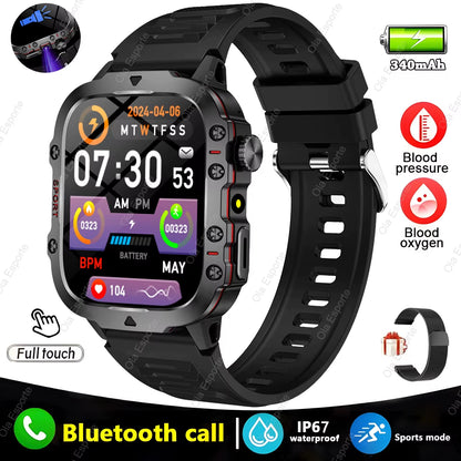Advanced Men’s Smartwatch with Bluetooth Calling and Fitness Tracking - IP68 Waterproof Sports Watch for Android and iOS - 2025 Model