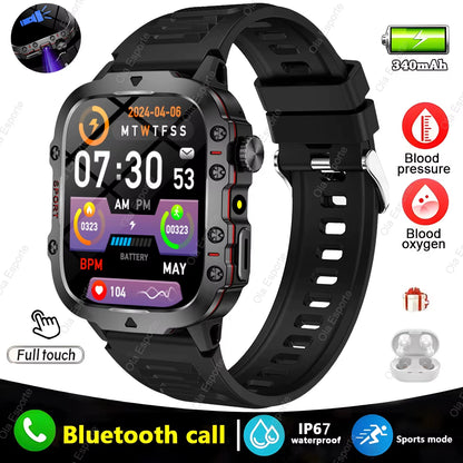 Advanced Men’s Smartwatch with Bluetooth Calling and Fitness Tracking - IP68 Waterproof Sports Watch for Android and iOS - 2025 Model